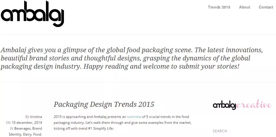 Ambalaj- packaging design website