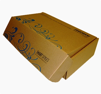 brown corrugated printed mailer, corrugated carton box, custom corrugated carton box