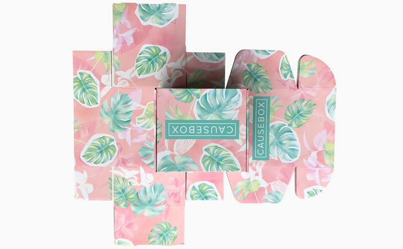 flat shipped E flute corrugated printed box, mailing box