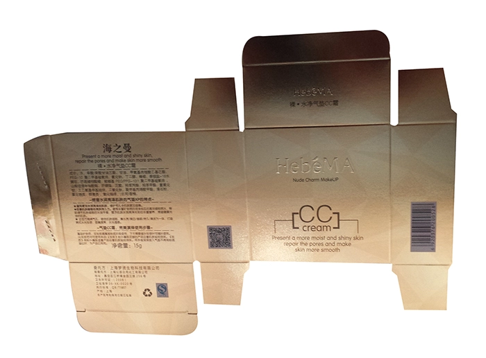 metallic paper box, RTE style reverse tuck end paper box