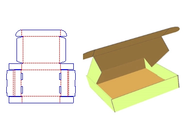 free corrugated mailer box template