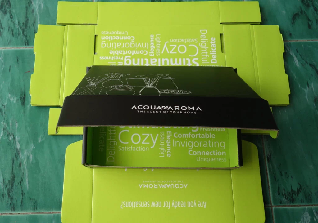 E flute printed corrugated box printed inside and outside