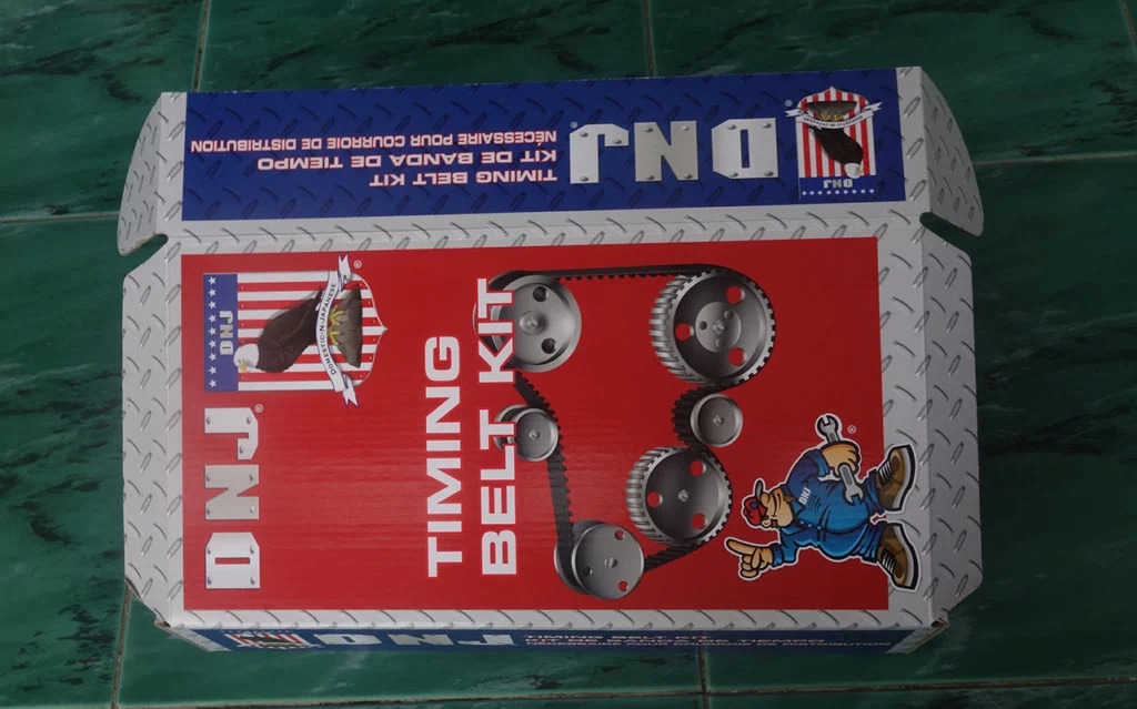 E flute corrugated printed box with cardboard insert