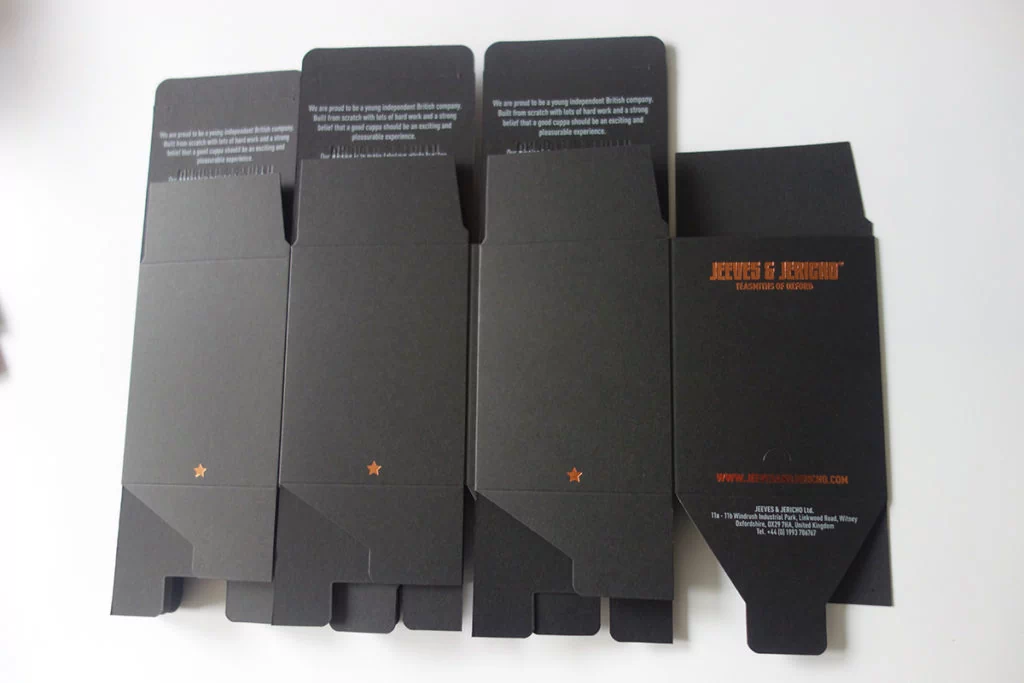 coffee paper box black inside and out