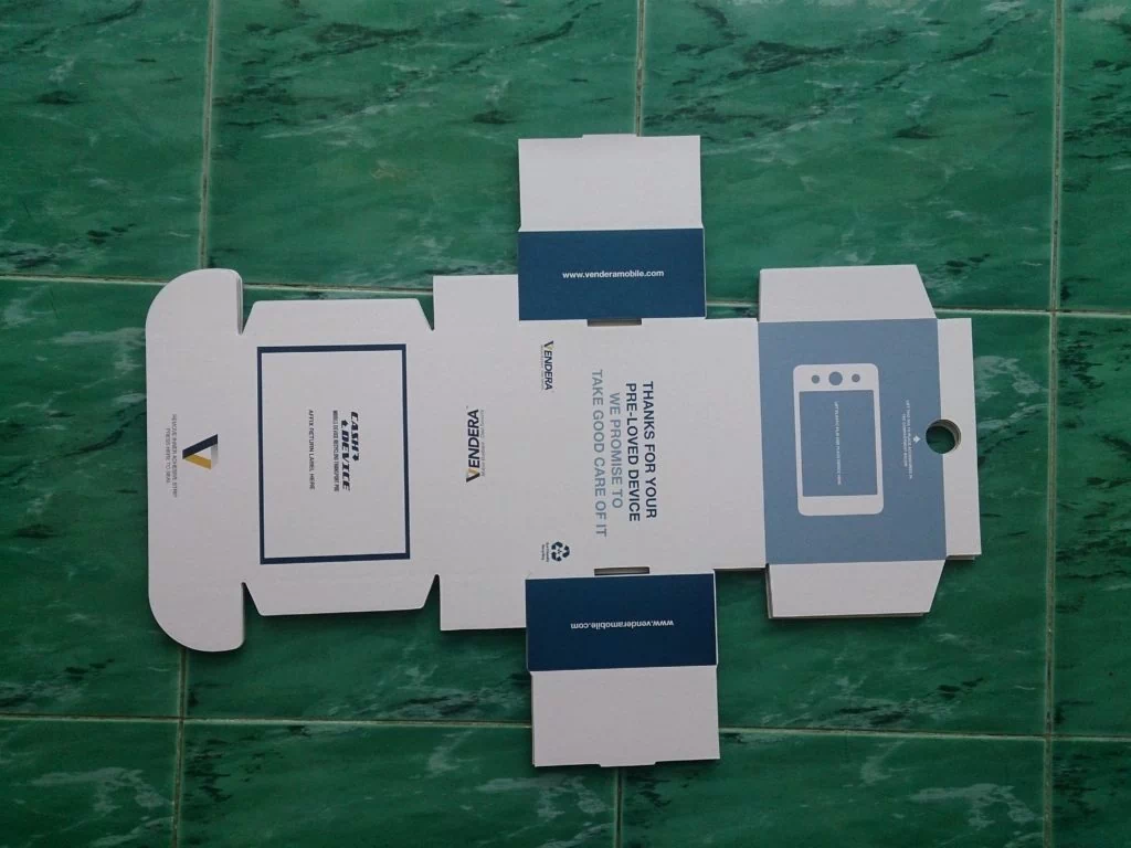 double sided printing E flute corrugated box