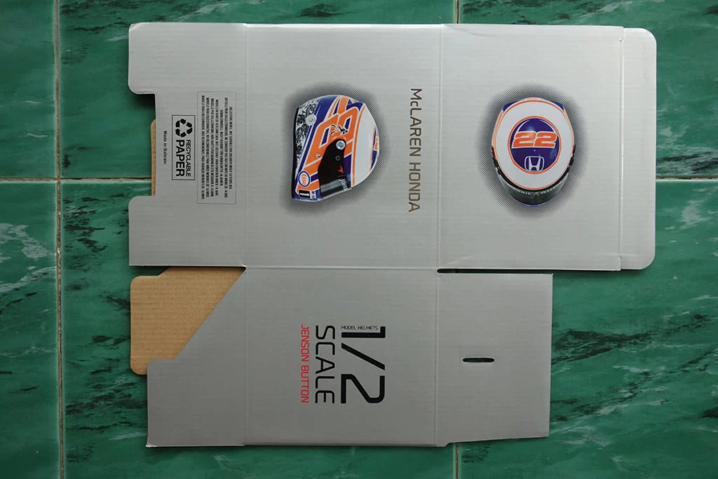 Corrugated box with the silver inks printing