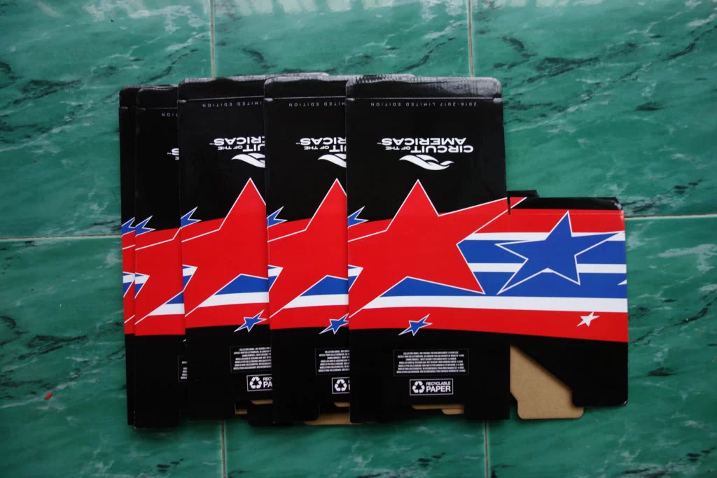 glossy printed E flute corrugated box