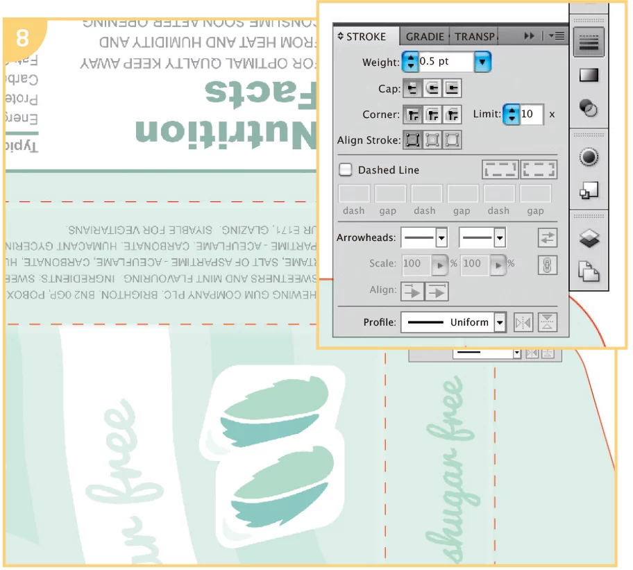 fold-lines, paper box dieline template