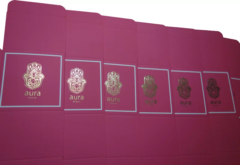 jewelry paper box with gold foil stamping