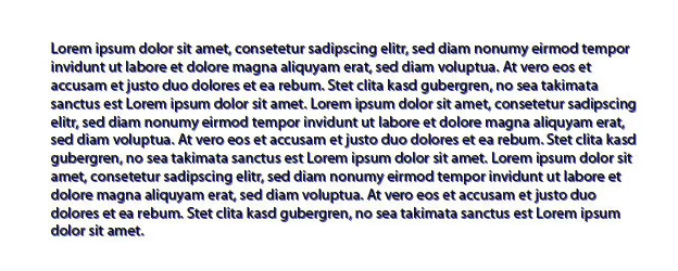 text blur problem caused by the mis-registration