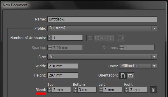 set bleed in illustrator