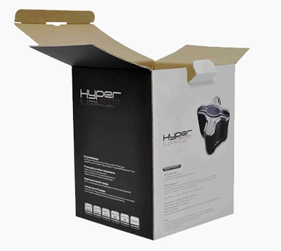 Electric shaver packaging box with the tuck top snap locked bottom