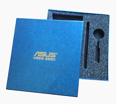 lift off lid rigid paper box for the electronics packaging. Foam inserts