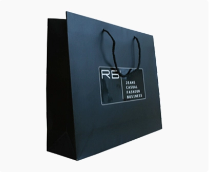 custom|printed paper bag with the spot uv logo