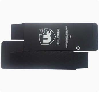 black paperboard paper printed box, custom paper box with embossing finish