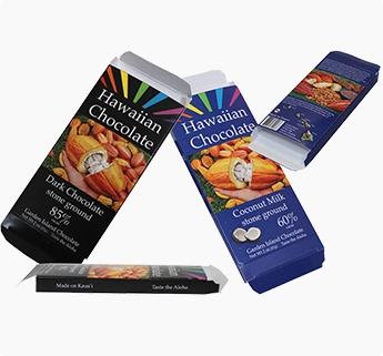 straight tuck end style chocolate paper box, paper printed box