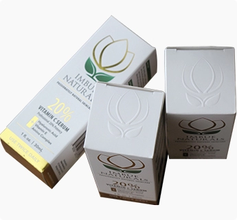 paper box with the embossing and foil stamping, paper printed box